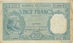 20 Francs BAYARD FRANKREICH  1918 F.11.03 S