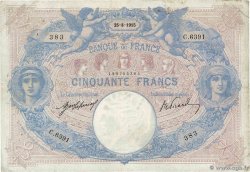 50 Francs BLEU ET ROSE FRANCE  1915 F.14.28 F+