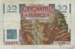 50 Francs LE VERRIER FRANCIA  1946 F.20.05