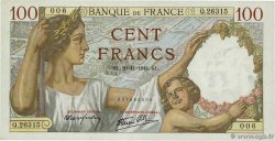 100 Francs SULLY FRANCE  1941 F.26.61 VF+