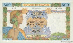 500 Francs LA PAIX FRANCIA  1940 F.32.10 q.FDC