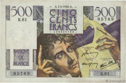 500 Francs CHATEAUBRIAND FRANCE  1946 F.34.04 VF