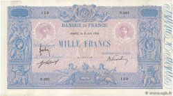 1000 Francs BLEU ET ROSE FRANKREICH  1914 F.36.28 fVZ