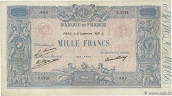 1000 Francs BLEU ET ROSE FRANCIA  1926 F.36.43 q.BB