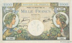 1000 Francs COMMERCE ET INDUSTRIE FRANCIA  1941 F.39.04 BB