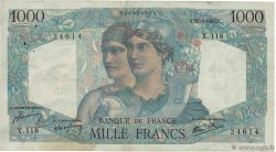 1000 Francs MINERVE ET HERCULE FRANCE  1945 F.41.07 TB+