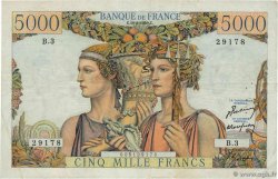 5000 Francs TERRE ET MER FRANCE  1949 F.48.01 TTB