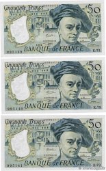 50 Francs QUENTIN DE LA TOUR Consécutifs FRANCIA  1992 F.67.18 FDC