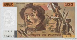 100 Francs DELACROIX 442-1 & 442-2 FRANKREICH  1994 F.69ter.01c ST