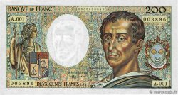 200 Francs MONTESQUIEU Petit numéro FRANCIA  1981 F.70.01A1 SC+