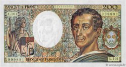 200 Francs MONTESQUIEU alphabet 101 FRANCIA  1992 F.70bis.01 FDC