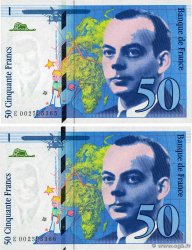 50 Francs SAINT-EXUPÉRY Consécutifs FRANCE  1992 F.72.01b UNC