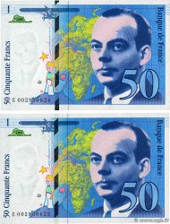 50 Francs SAINT-EXUPÉRY Consécutifs FRANKREICH  1992 F.72.01b ST