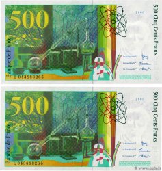 500 Francs PIERRE ET MARIE CURIE Consécutifs FRANCIA  2000 F.76.05 EBC+