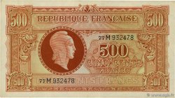 500 Francs MARIANNE fabrication anglaise FRANKREICH  1945 VF.11.02 fVZ