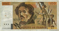 100 Francs DELACROIX FRANCE  1978 F.68.01 B