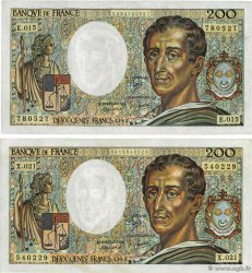 200 Francs MONTESQUIEU Lot FRANCIA  1983 F.70.03 BC a MBC