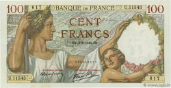 100 Francs SULLY FRANKREICH  1940 F.26.31 fST+