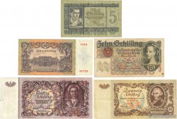 5, 10, 20 et 50 Schilling Lot AUTRICHE  1945 P.121, P.,122, P.129 et P.131