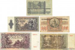 5, 10, 20 et 50 Schilling Lot AUTRICHE  1945 P.121, P.,122, P.129 et P.131 TB