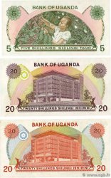 20 Shillings Lot OUGANDA  1979 P.12b, P.17 et pr.SPL
