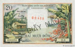 20 Dong Spécimen VIETNAM DEL SUR  1956 P.04s FDC