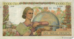 10000 Francs GÉNIE FRANÇAIS FRANKREICH  1951 F.50.52 fS