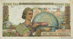 10000 Francs GÉNIE FRANÇAIS FRANKREICH  1952 F.50.62 S