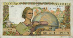 10000 Francs GÉNIE FRANÇAIS FRANKREICH  1953 F.50.64