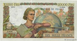 10000 Francs GÉNIE FRANÇAIS FRANCE  1954 F.50.70 VF