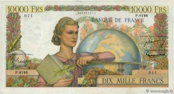 10000 Francs GÉNIE FRANÇAIS FRANKREICH  1955 F.50.73 fSS