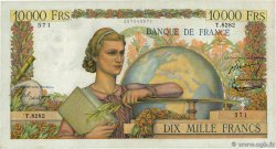 10000 Francs GÉNIE FRANÇAIS FRANKREICH  1955 F.50.73