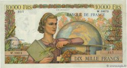 10000 Francs GÉNIE FRANÇAIS FRANCE  1955 F.50.77 VF