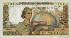 10000 Francs GÉNIE FRANÇAIS FRANCE  1956 F.50.78 VF