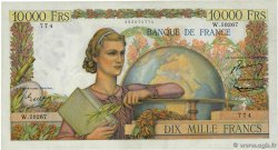 10000 Francs GÉNIE FRANÇAIS FRANCE  1956 F.50.78 VF+