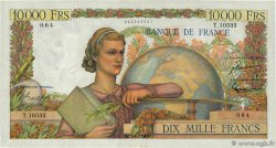 10000 Francs GÉNIE FRANÇAIS FRANKREICH  1956 F.50.78 fVZ