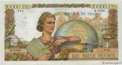 10000 Francs GÉNIE FRANÇAIS FRANKREICH  1956 F.50.79 fVZ