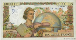 10000 Francs GÉNIE FRANÇAIS FRANCE  1956 F.50.80 XF-