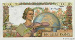 10000 Francs GÉNIE FRANÇAIS FRANKREICH  1955 F.50.74 fVZ