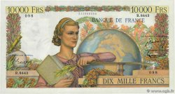 10000 Francs GÉNIE FRANÇAIS FRANCE  1955 F.50.74 XF-