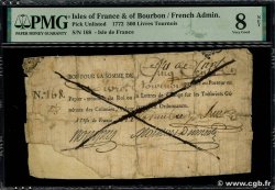 500 Livres Tournois ISLES OF FRANCE AND BOURBON  1772 K.514var G