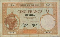5 Francs NEW CALEDONIA  1940 P.36b