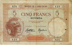 5 Francs NOUVELLE CALÉDONIE  1940 P.36b F