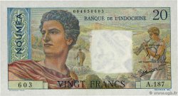20 Francs NOUVELLE CALÉDONIE  1954 P.50c
