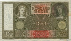 100 Gulden NETHERLANDS  1942 P.051 AU