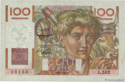 100 Francs JEUNE PAYSAN filigrane inversé FRANCE  1952 F.28bis.02 SUP+
