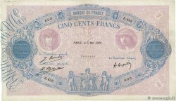 500 Francs BLEU ET ROSE FRANCE  1922 F.30.26 TB+