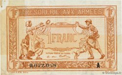 1 Franc TRÉSORERIE AUX ARMÉES 1917 FRANCE  1917 VF.03.01 TTB+