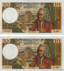 10 Francs VOLTAIRE Consécutifs FRANCIA  1968 F.62.32 EBC