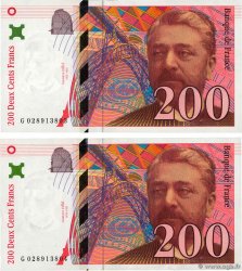 200 Francs EIFFEL Consécutifs FRANCIA  1996 F.75.02